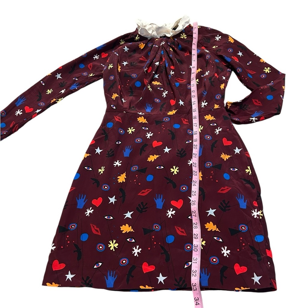 SANDRO Roxana printed silk dress - Picture 4 of 6